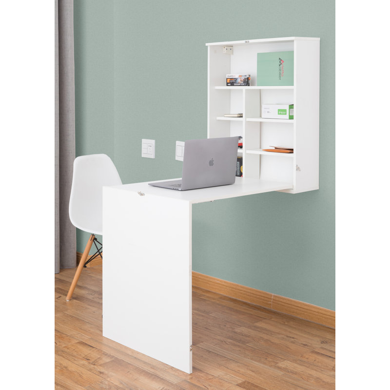 Latitude Run Sharo Floating Desk with Hutch Wayfair